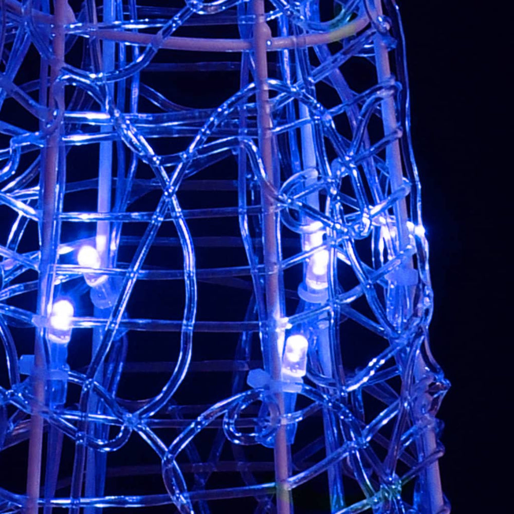 Acrylic LED pyramid decoration, blue, 120cm