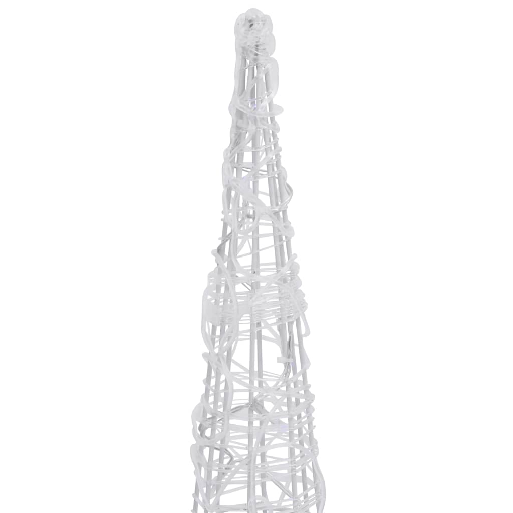 Akrilinė LED dekoracija piramidė, mėlynos spalvos, 120cm