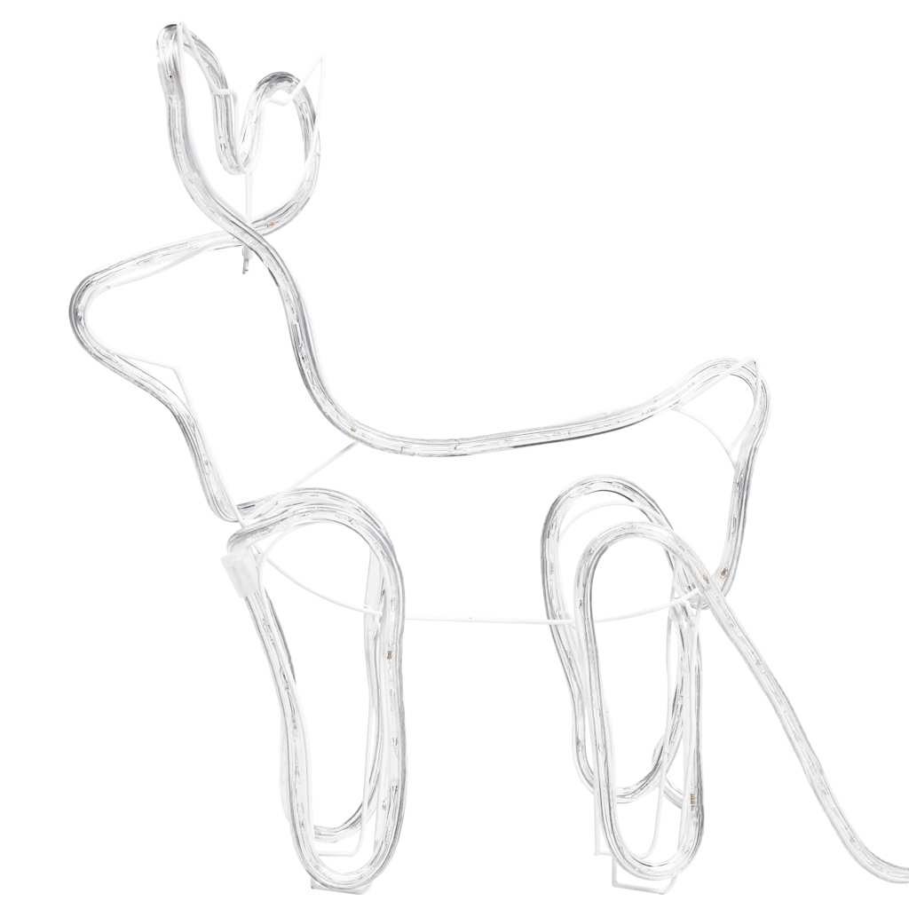 Kalėdinė lauko dekoracija elniai ir rogės FROSTING, 576 LED lemputės