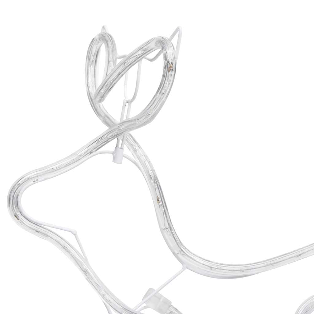 Kalėdinė lauko dekoracija elniai ir rogės FROSTING, 576 LED lemputės