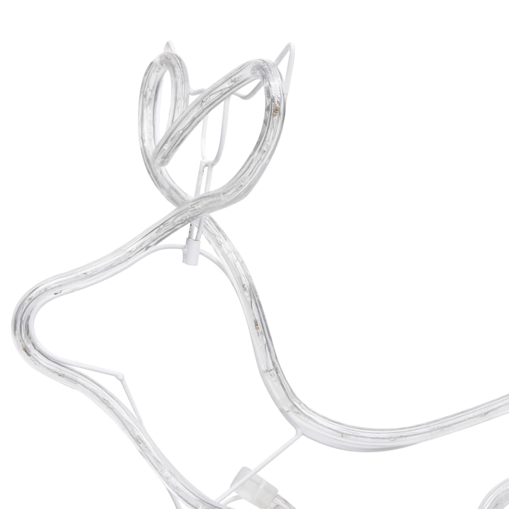 Kalėdinė lauko dekoracija elniai ir rogės FROSTING, 576 LED lemputės