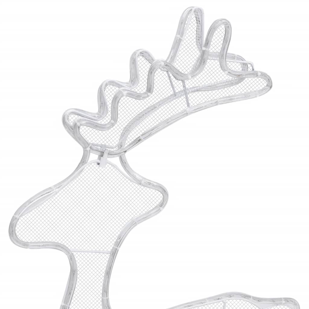 Kalėdų dekoracija elnias TWINKLE, 60x24x89cm, 306 LED, tinklinė