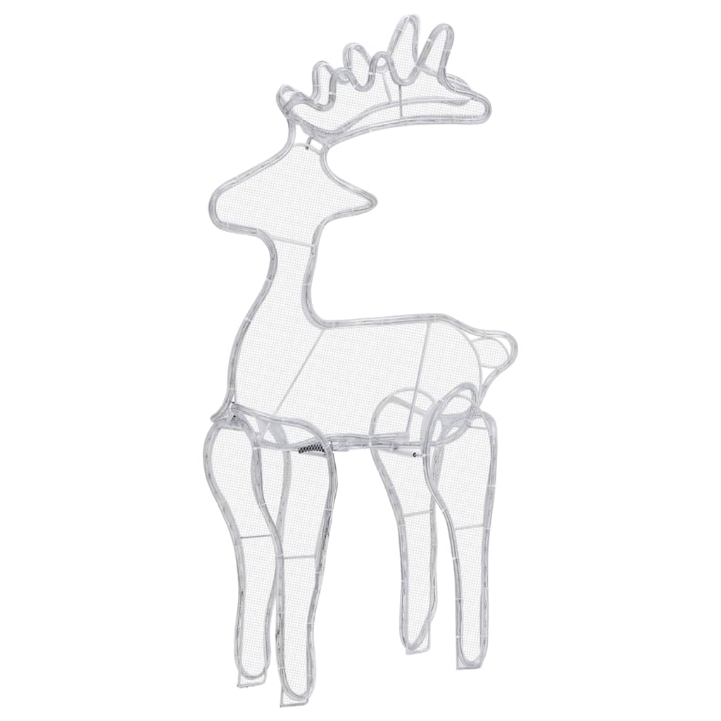 Kalėdų dekoracija elnias TWINKLE, 60x24x89cm, 306 LED, tinklinė