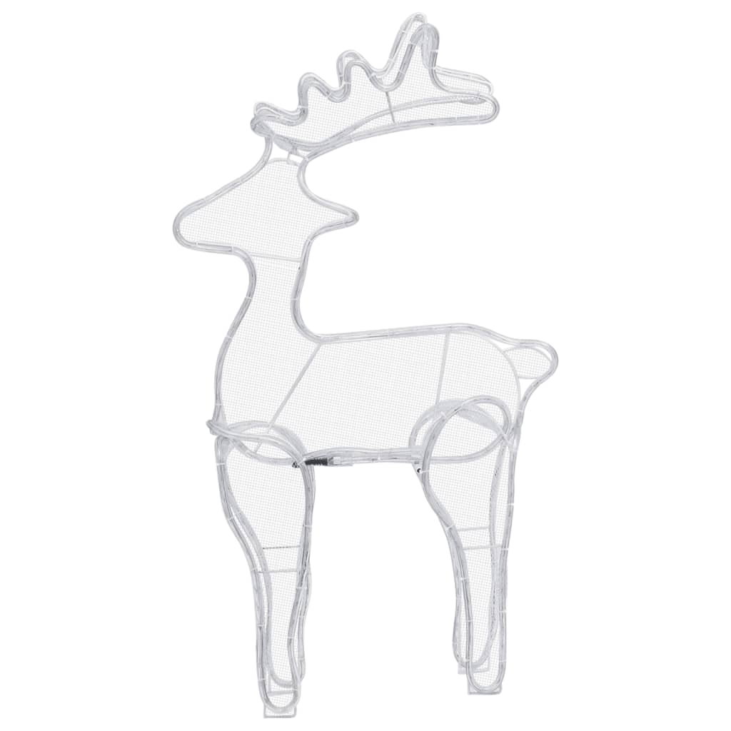 Kalėdų dekoracija elnias TWINKLE, 60x24x89cm, 306 LED, tinklinė