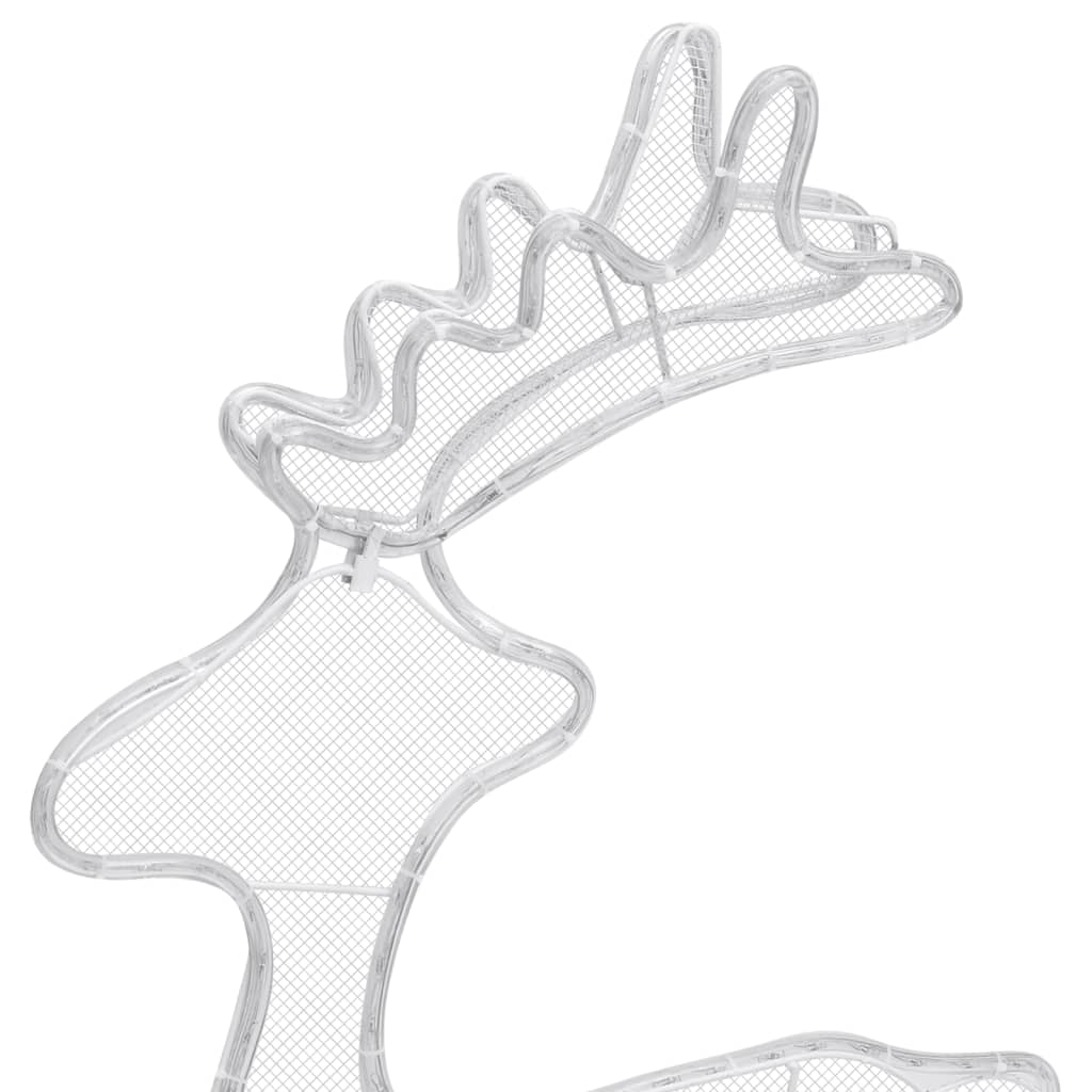 Kalėdų dekoracija elnias TWINKLE, 60x24x89cm, 306 LED, tinklinė