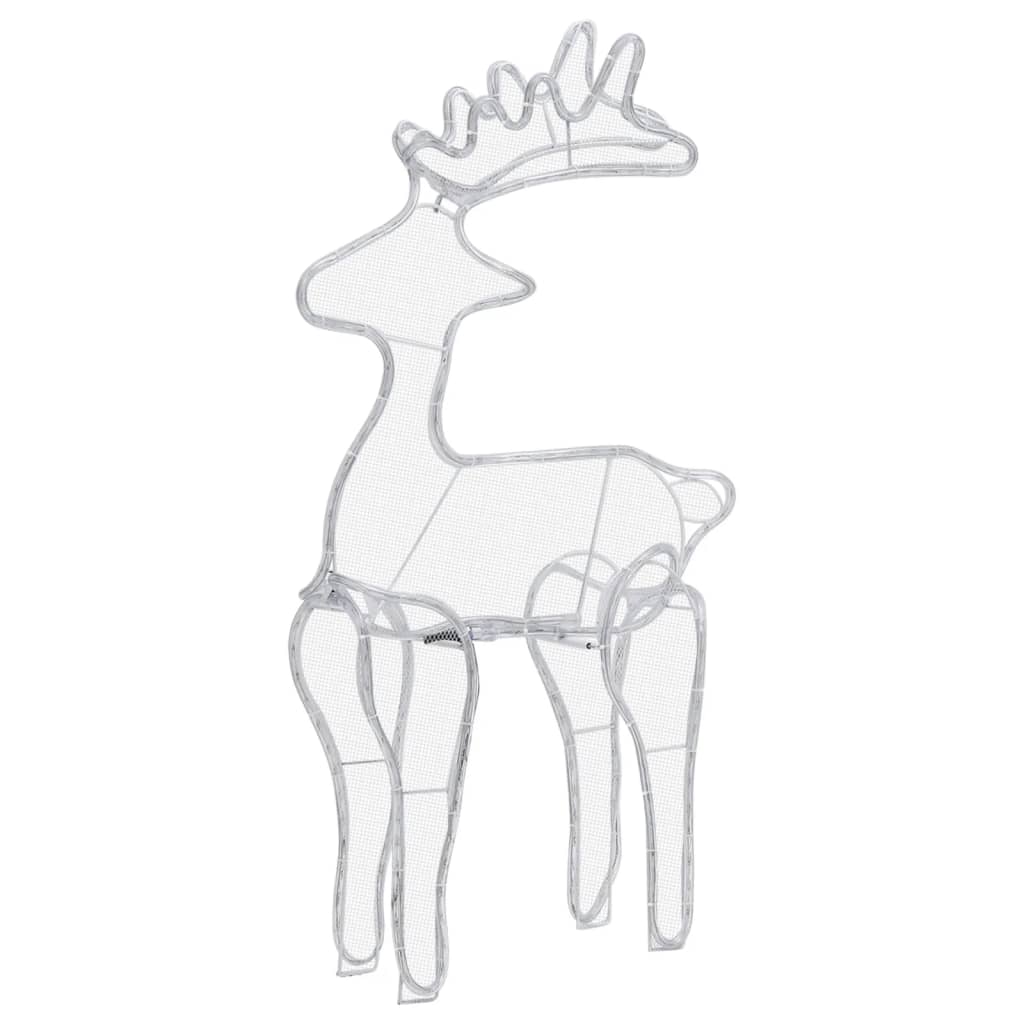 Kalėdų dekoracija elnias TWINKLE, 60x24x89cm, 306 LED, tinklinė