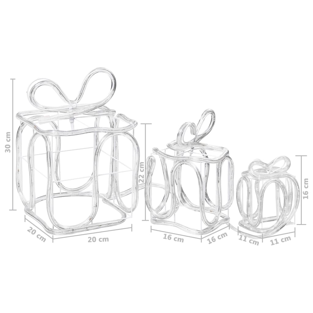 Kalėdų dekoracija dovanų dėžutės TWINKLE, 180 LED lempučių