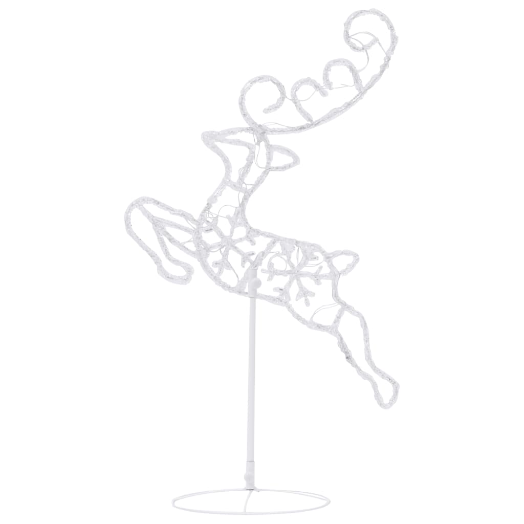 Kalėdinė ekspozicija elniai ir rogės COSY, mėlyna, 260x21x87cm