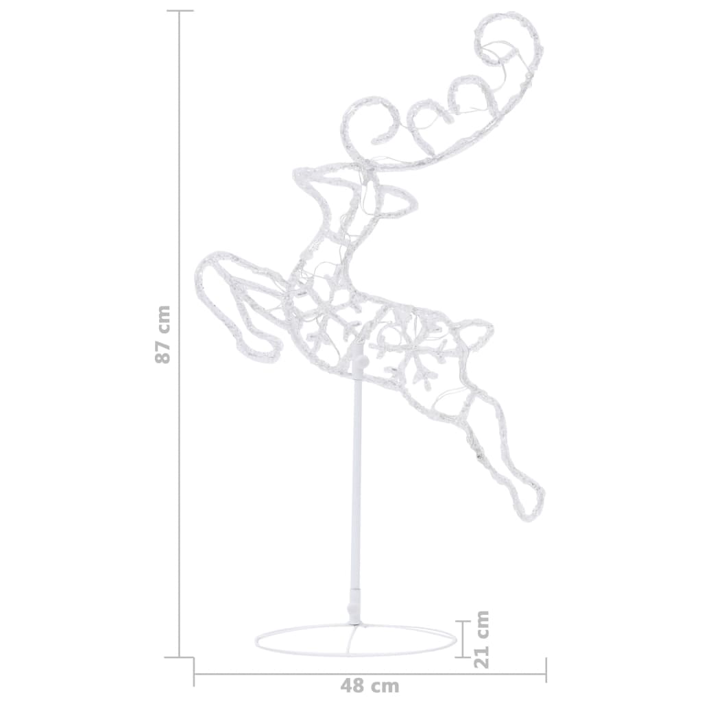 Kalėdinė ekspozicija elniai ir rogės COSY, mėlyna, 260x21x87cm