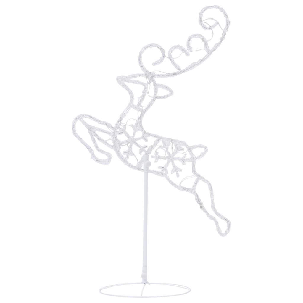 Kalėdinė ekspozicija elniai ir rogės COSY, spalvota, 260x21x87cm