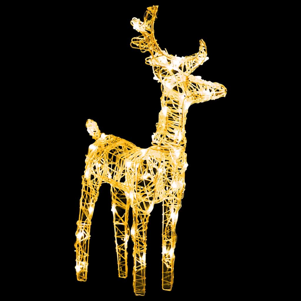 Kalėdų dekoracija elniai ir rogės COSY, 130cm, akrilas, 160 LED