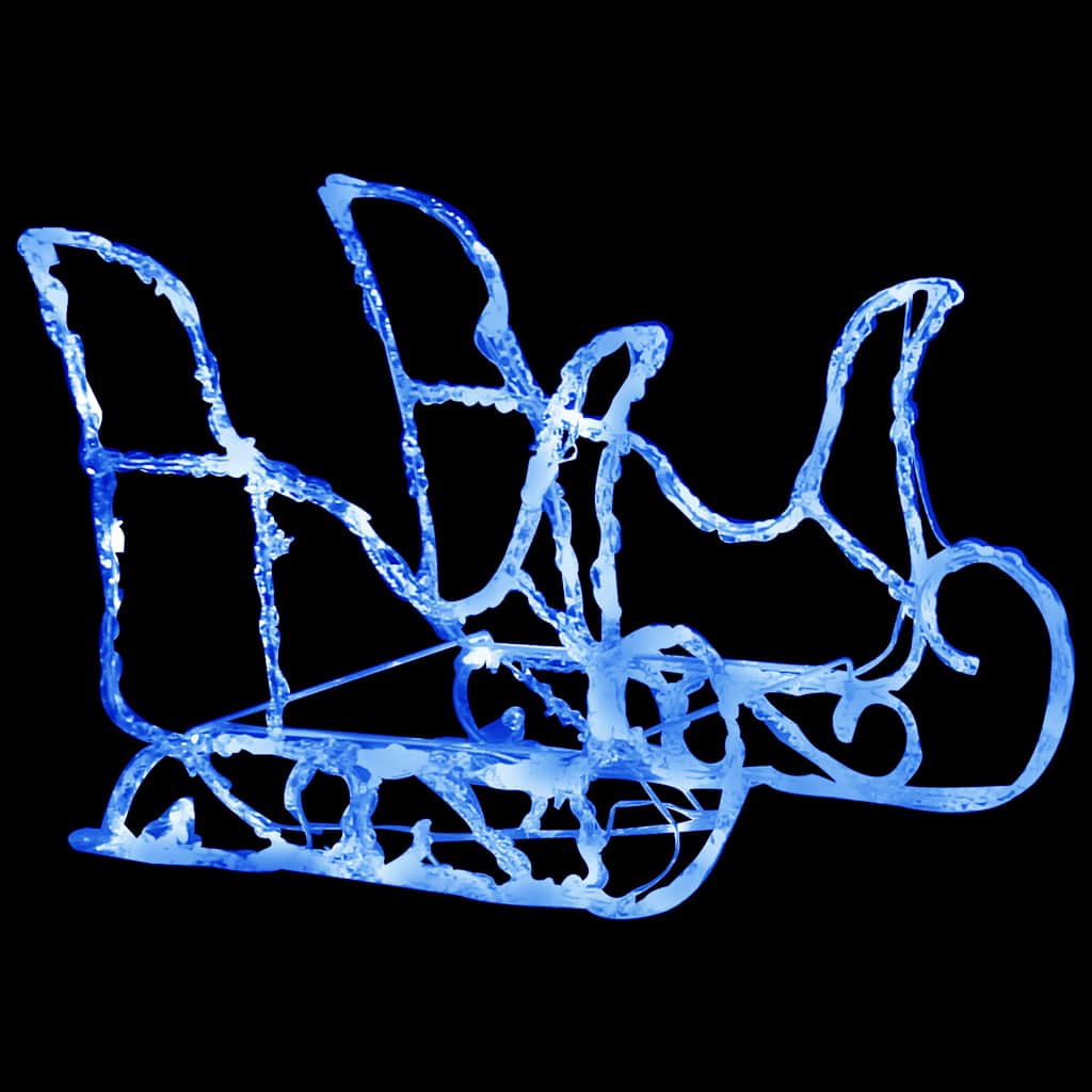 Kalėdų dekoracija elniai ir rogės SILENT, 130cm, akrilas, 160 LED