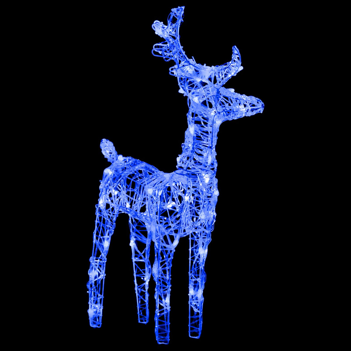 Kalėdų dekoracija elniai ir rogės SILENT, 130cm, akrilas, 160 LED