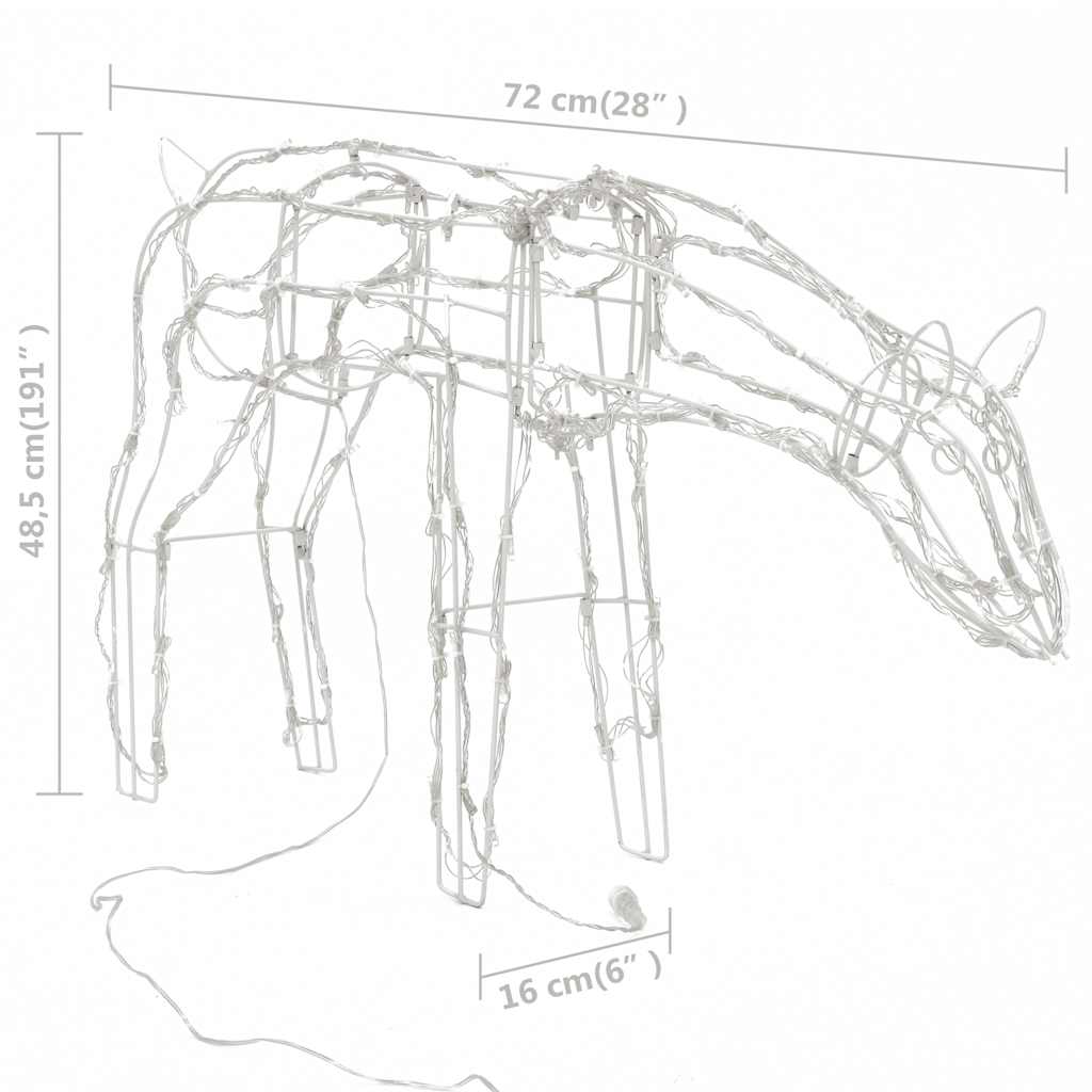 Kalėdinė lempučių ekspozicija elniai NOEL, 3 dalių, 229 LED