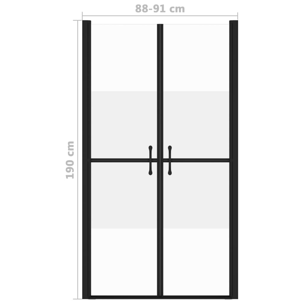 Shower door, semi-frosted, (88-91)x190cm, ESG