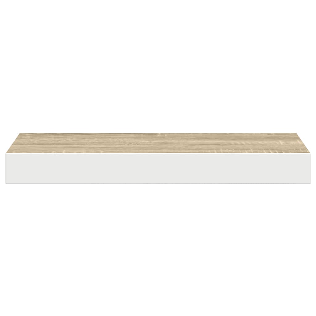 Pakabinama sieninė lentyna, ąžuolo ir balta, 40x23x3,8cm, MDF
