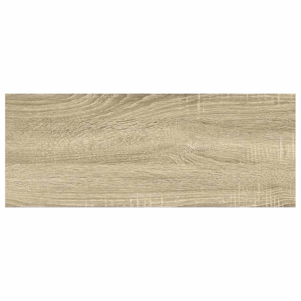 Wall shelves, 4 pcs., oak/white, 60x23.5x3.8cm, MDF