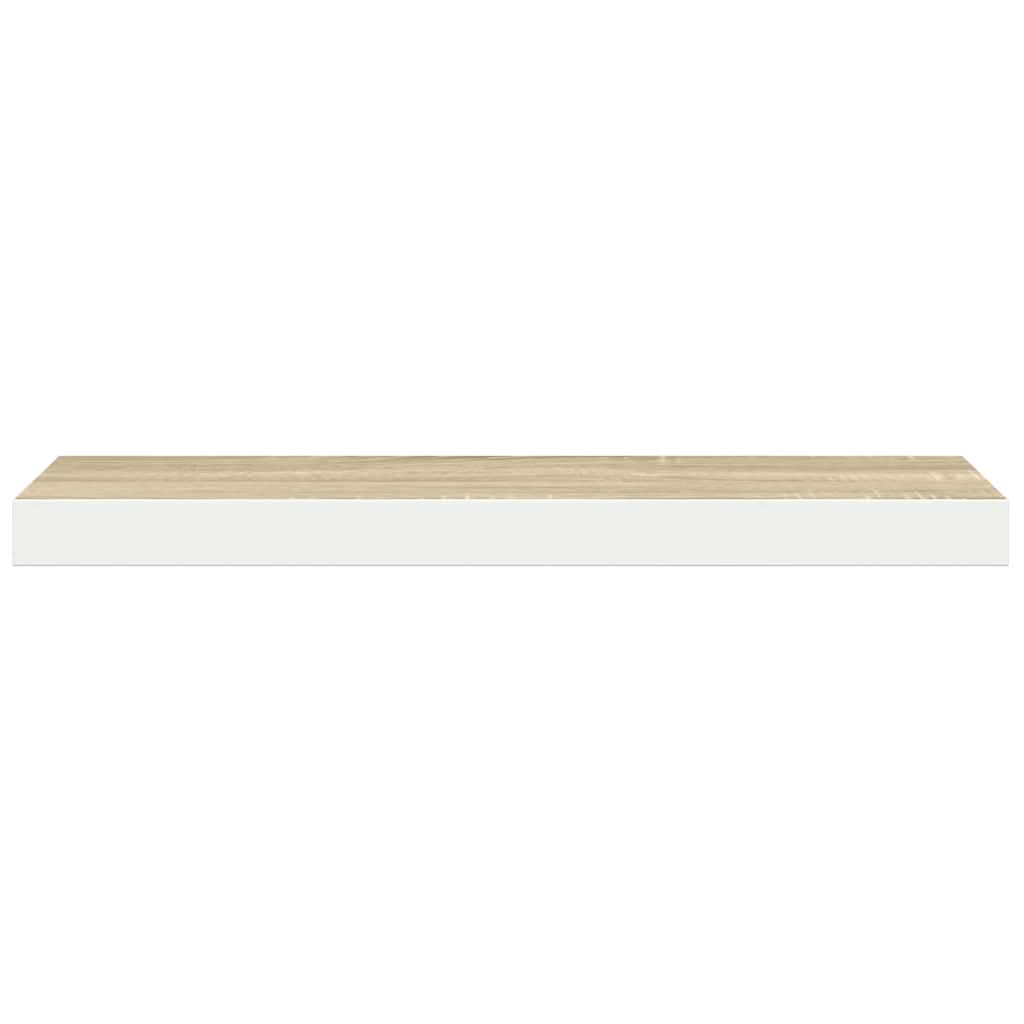 Piekaramais sienas plaukts, ozola/balts, 80x23,5x3,8cm, MDF