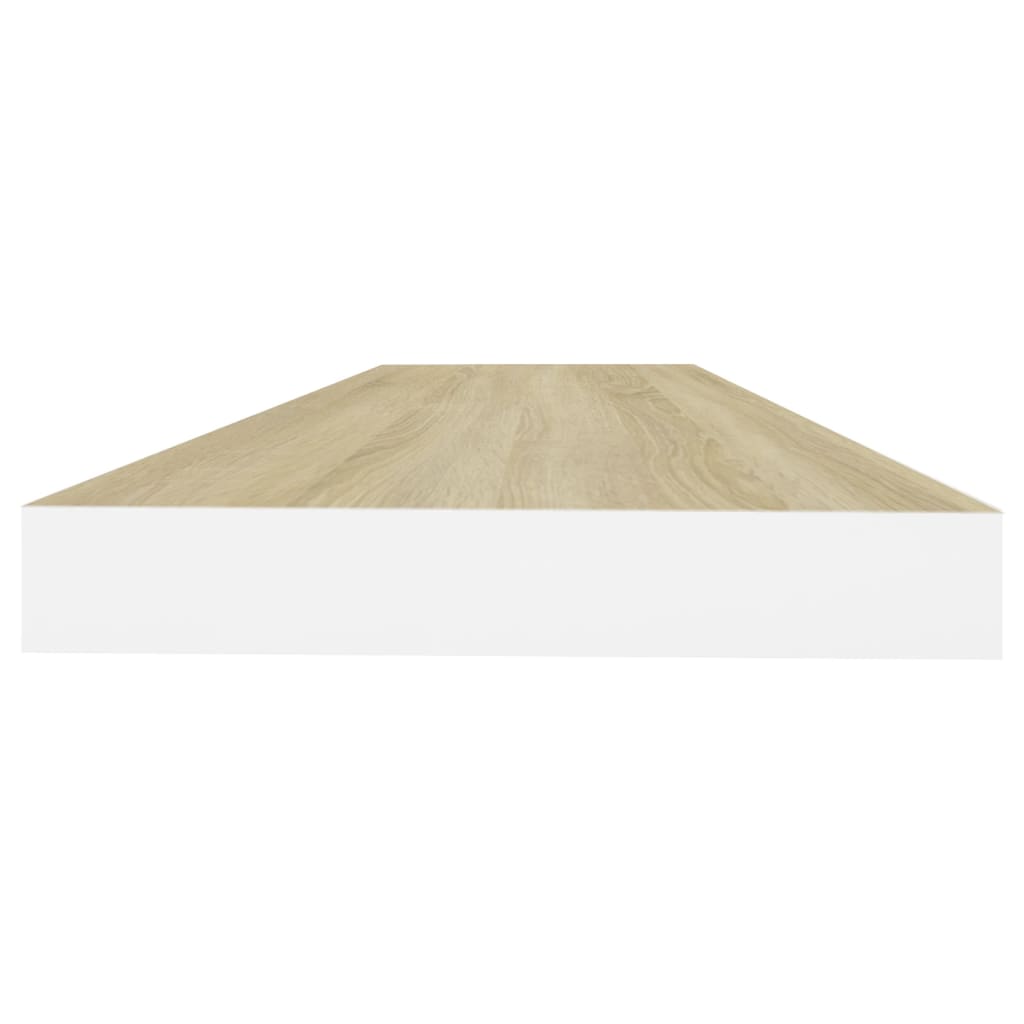 Piekaramie plaukti, 2 gab., ozolkoka/balti, 80x23,5x3,8cm, MDF