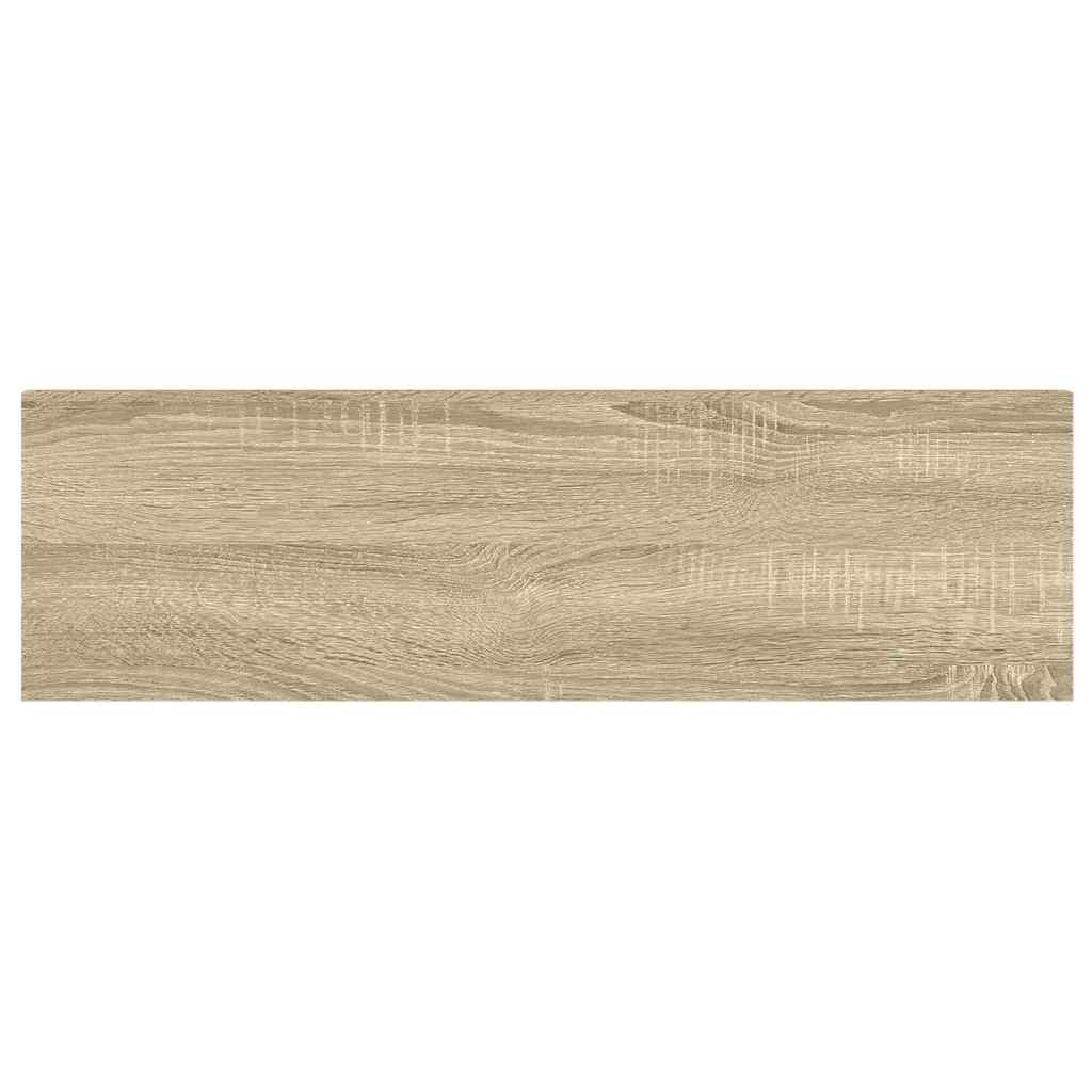 Pakabinama sieninė lentyna, ąžuolo/balta, 90x23,5x3,8cm, MDF