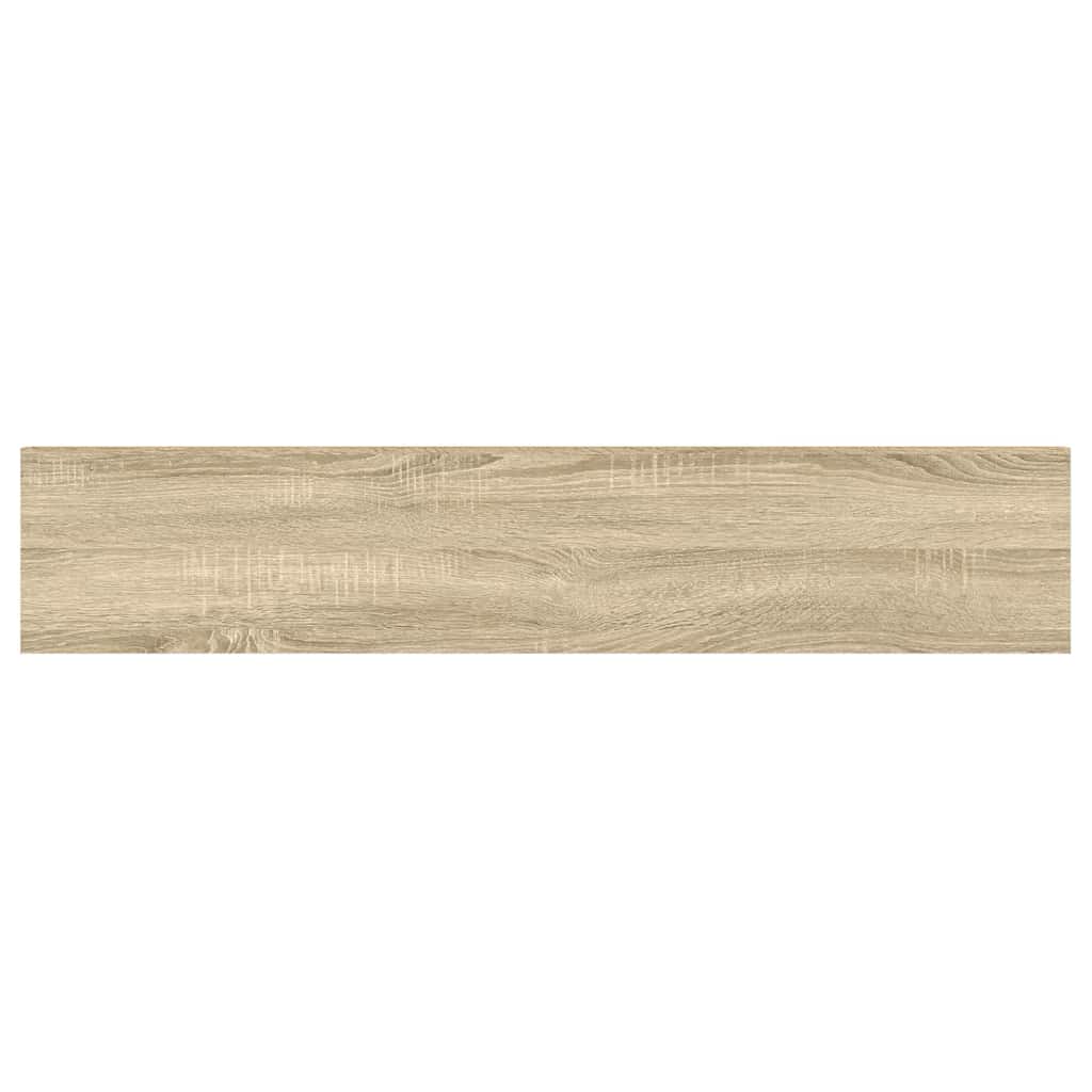 Pakabinama sieninė lentyna, ąžuolo/balta, 120x23,5x3,8cm, MDF