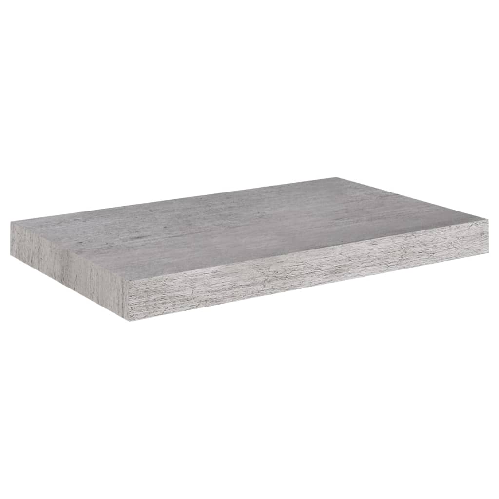 Piekaramie sienas plaukti, 2 gab., pelēki, 50x23x3,8 cm, MDF