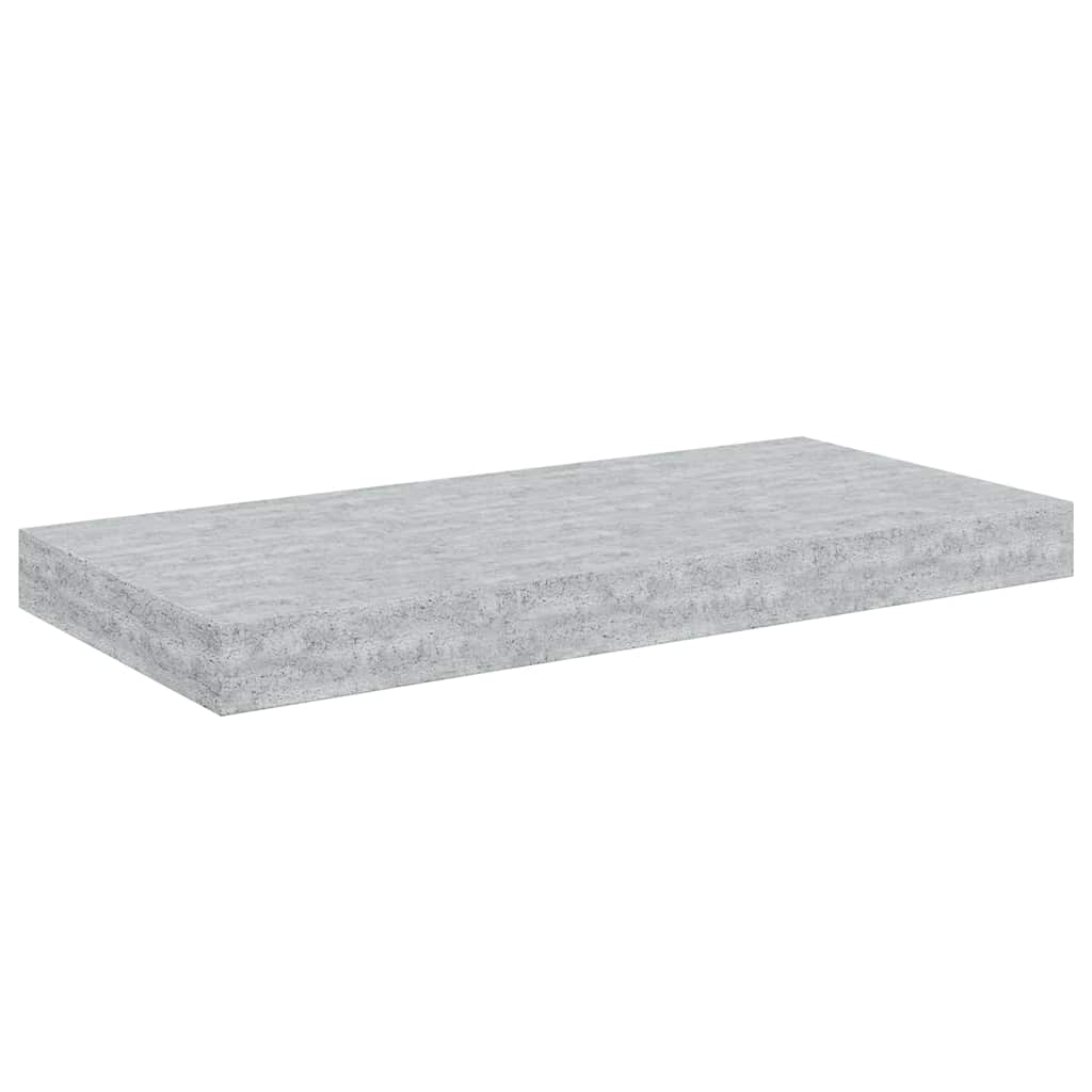 Pakabinamos sieninės lentynos, 2vnt., pilkos, 50x23x3,8cm, MDF