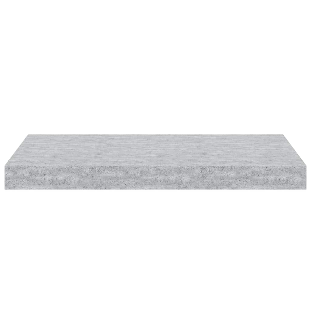 Pakabinamos sieninės lentynos, 2vnt., pilkos, 50x23x3,8cm, MDF