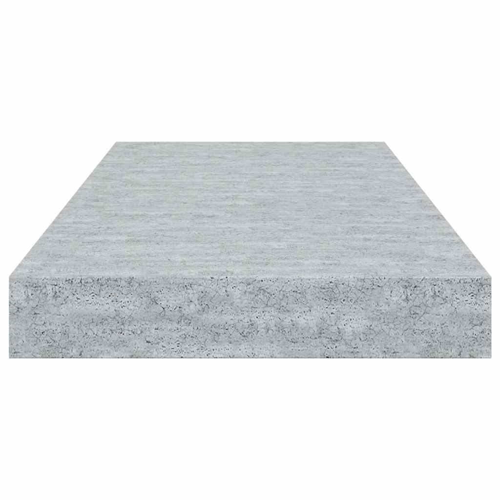 Pakabinamos sieninės lentynos, 2vnt., pilkos, 50x23x3,8cm, MDF