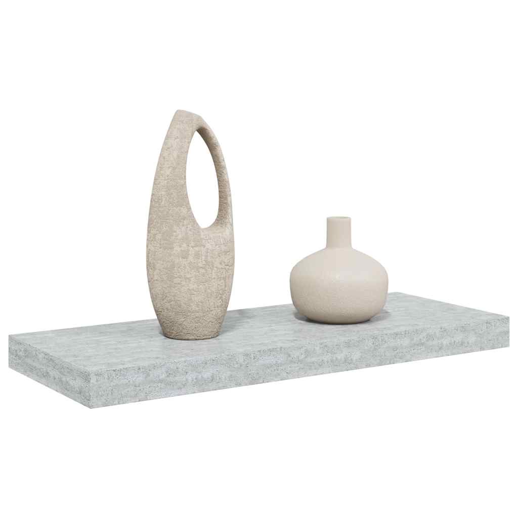 Pakabinama sieninė lentyna, betono pilka, 60x23,5x3,8cm, MDF