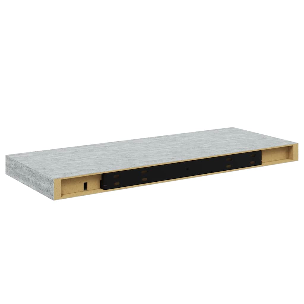 Pakabinama sieninė lentyna, betono pilka, 60x23,5x3,8cm, MDF