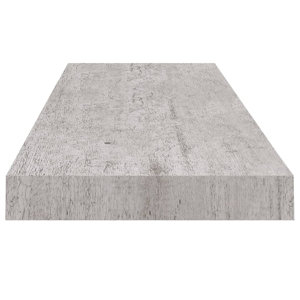 Wall shelves, 4 pcs, concrete grey, 80x23.5x3.8cm, MDF
