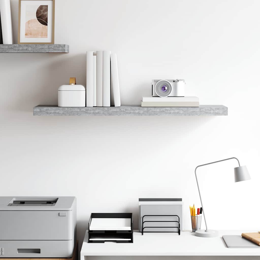 Wall shelf, concrete effect, 90x23.5x3.8cm, MDF