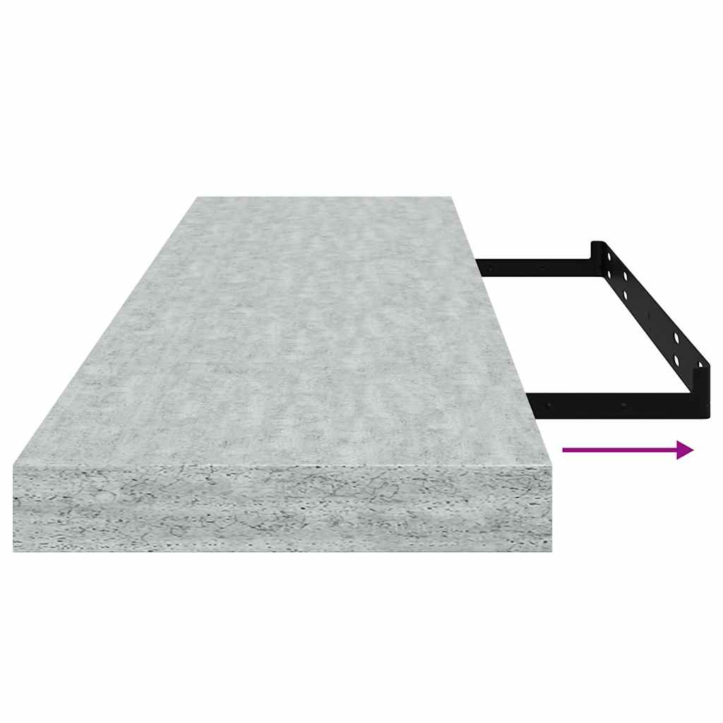 Wall shelf, concrete effect, 90x23.5x3.8cm, MDF