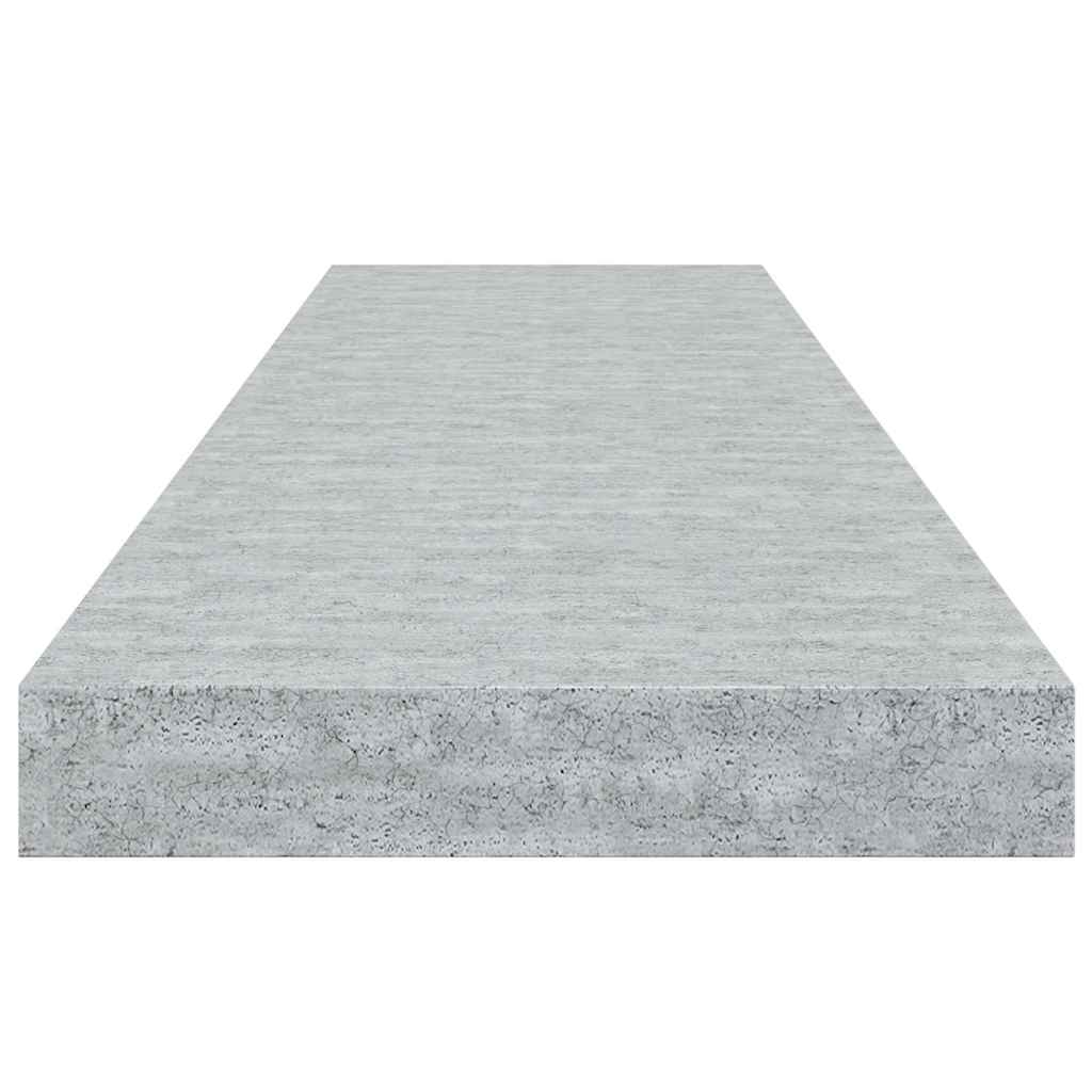 Pakabinamos lentynos, 4vnt., betono pilkos, 90x23,5x3,8cm, MDF