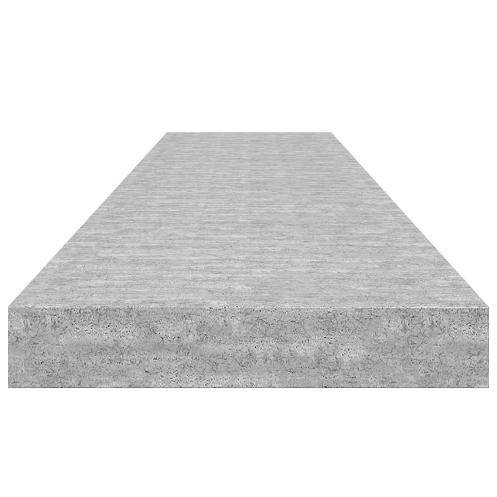 Pakabinama sieninė lentyna, betono pilka, 120x23,5x3,8cm, MDF