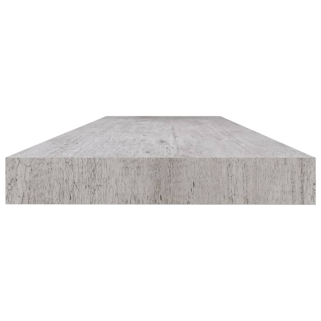 Wall shelves, 2 pcs, grey, 120x23.5x3.8cm, MDF