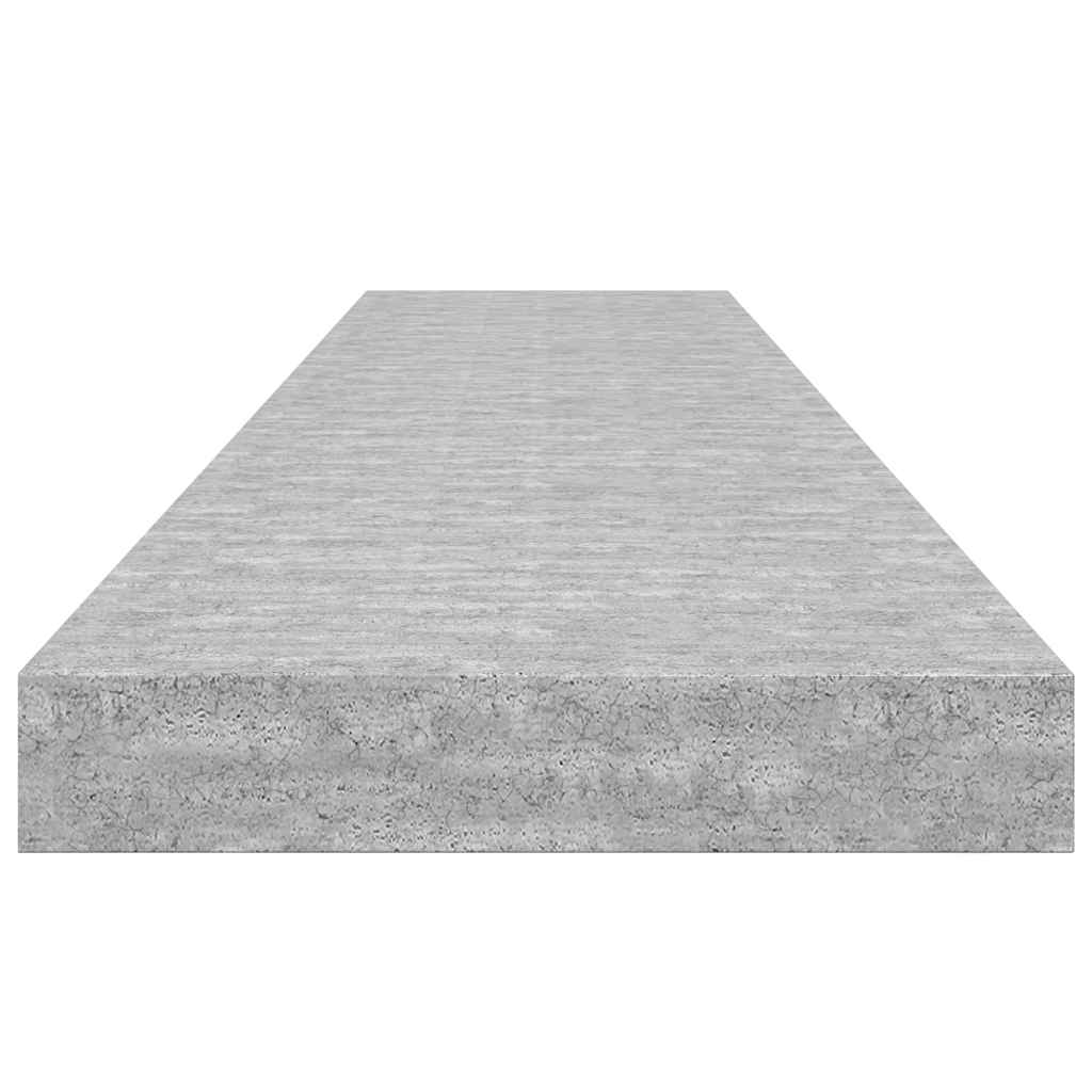 Wall shelves, 2 pcs, grey, 120x23.5x3.8cm, MDF