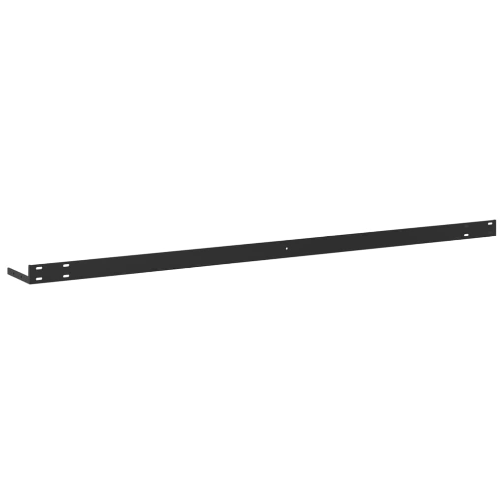 Wall shelves, 4 pcs., grey, 120x23.5x3.8cm, MDF