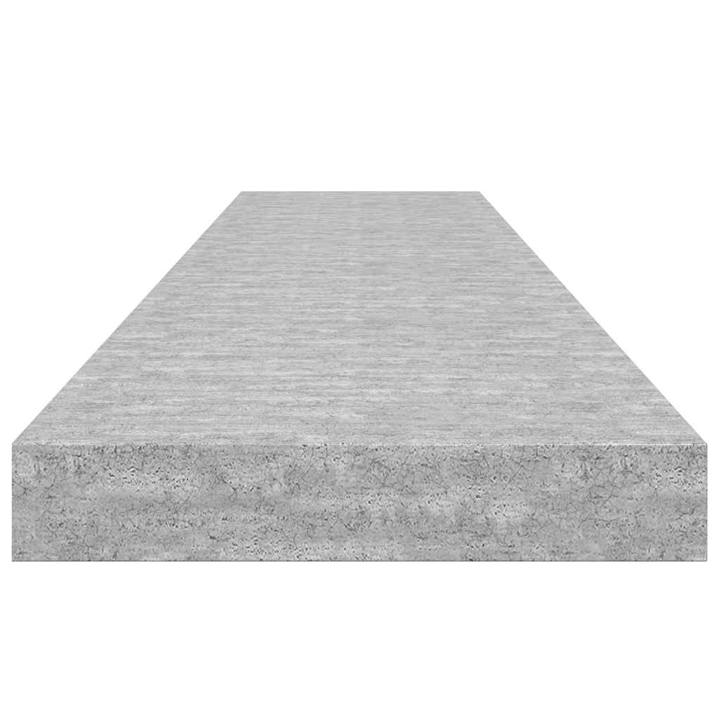 Wall shelves, 4 pcs., grey, 120x23.5x3.8cm, MDF