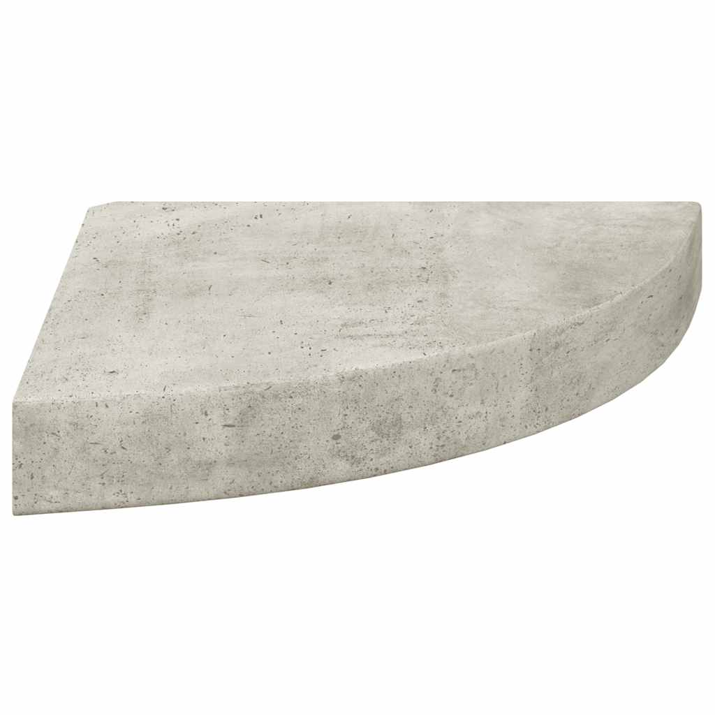 Sienas stūra plaukti, 2 gab., pelēki, 25x25x3,8cm, MDF