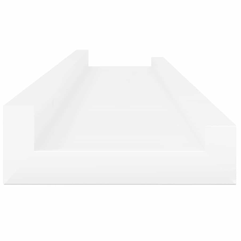 Wall shelves, 2 pcs., white, 60x9x3cm, glossy