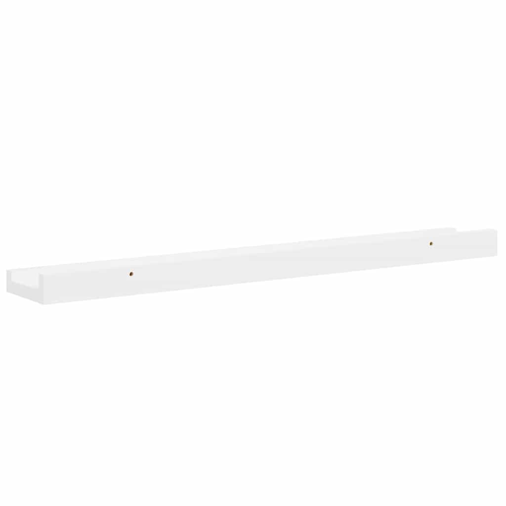 Wall shelves, 2 pcs., white, 60x9x3cm, glossy