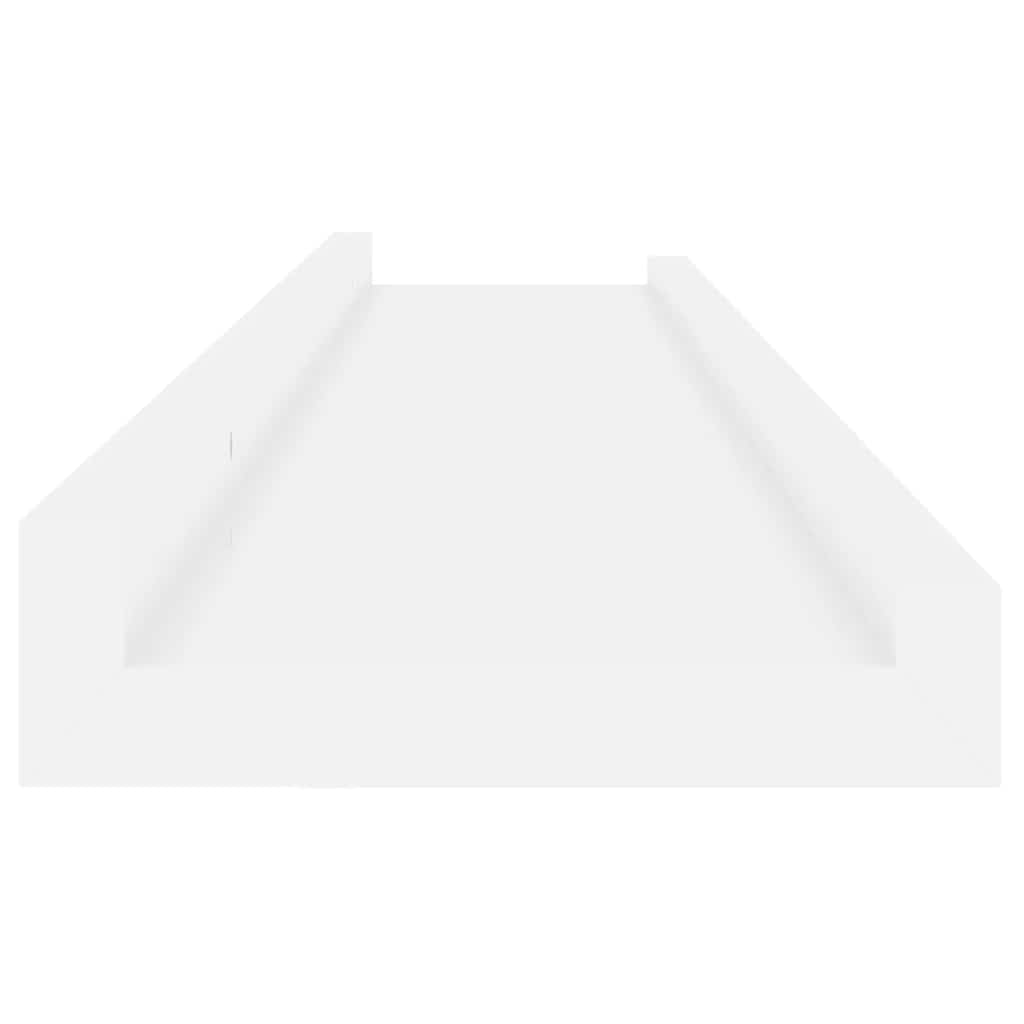 Wall shelves, 2 pcs, white, 80x9x3cm, glossy