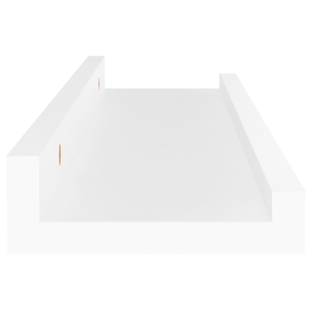 Sienas plaukti, 4 gab., balti, 40x9x3 cm