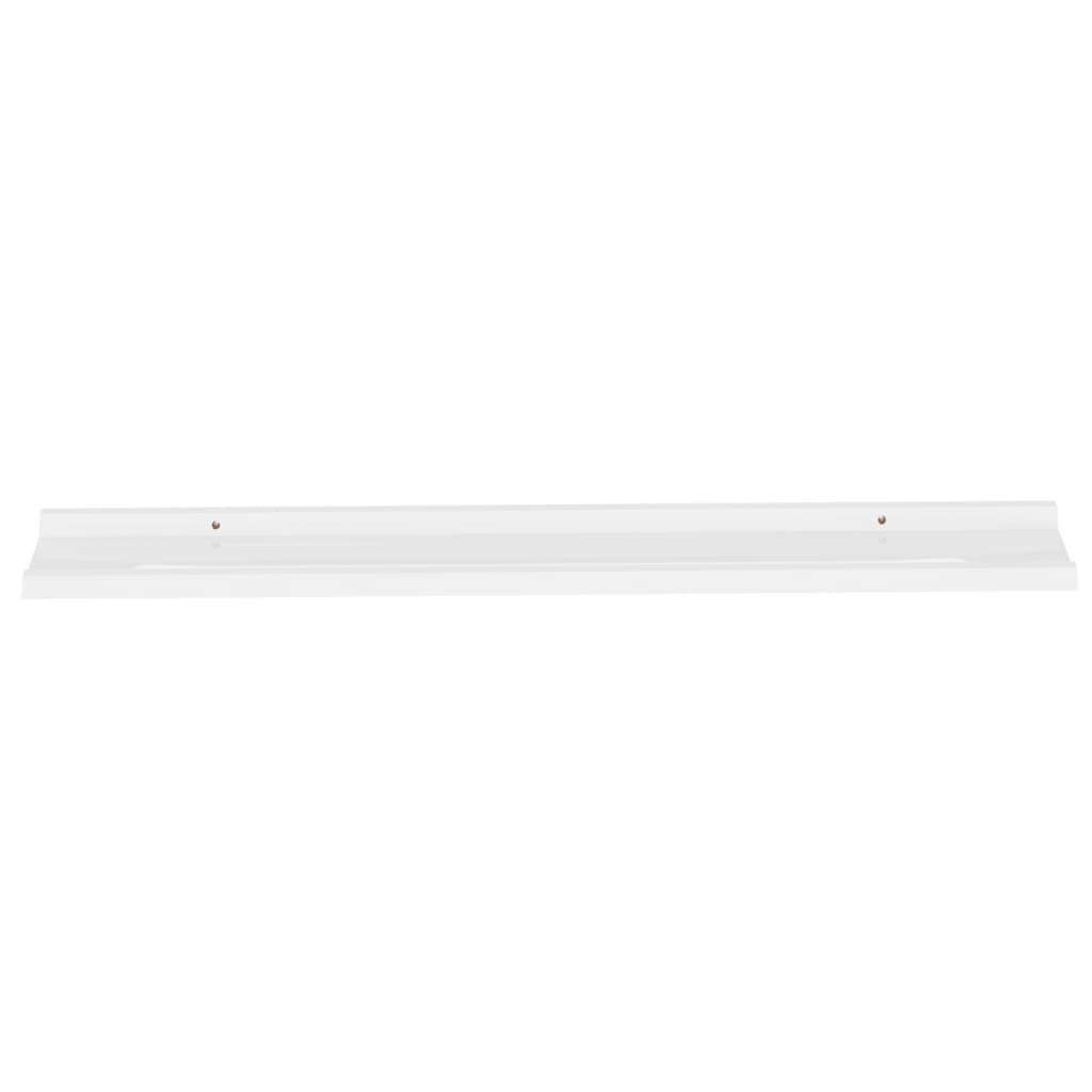 Wall shelves, 4 pcs., white, 100x9x3 cm