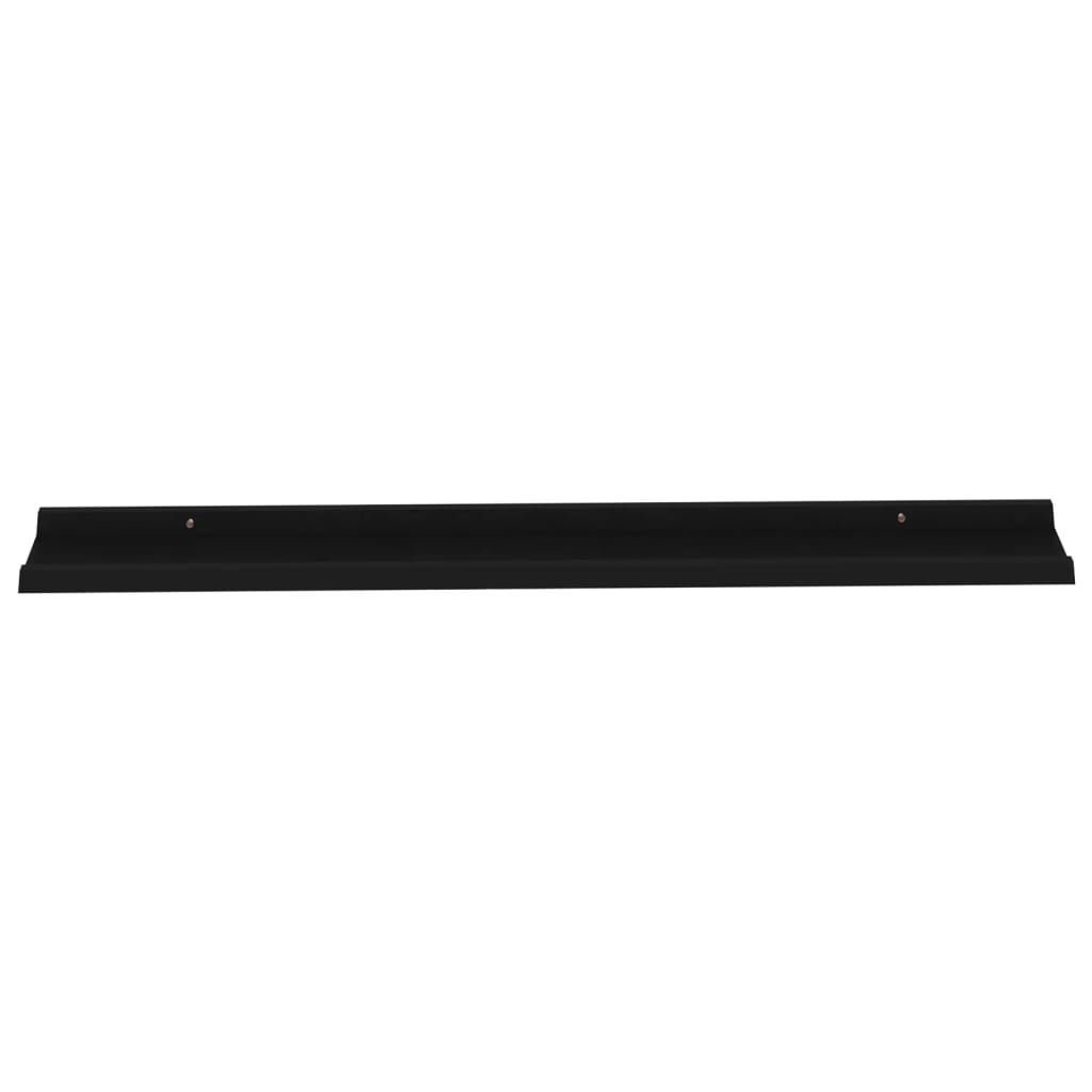 Wall shelves, 4 pcs., black, 115x9x3cm