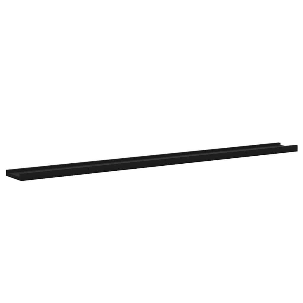 Wall shelves, 4 pcs., black, 115x9x3cm