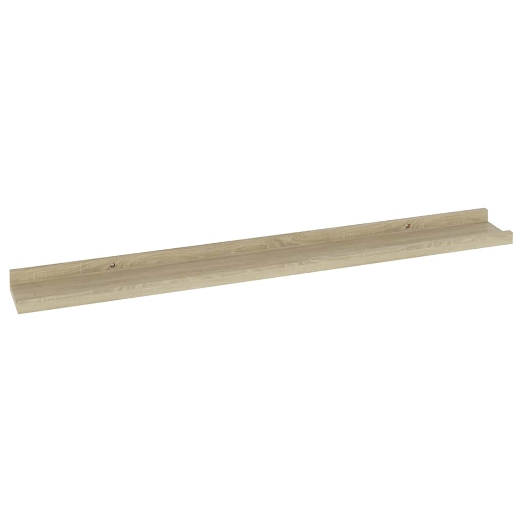 Wall shelves, 2 pcs, sonoma oak, 80x9x3 cm