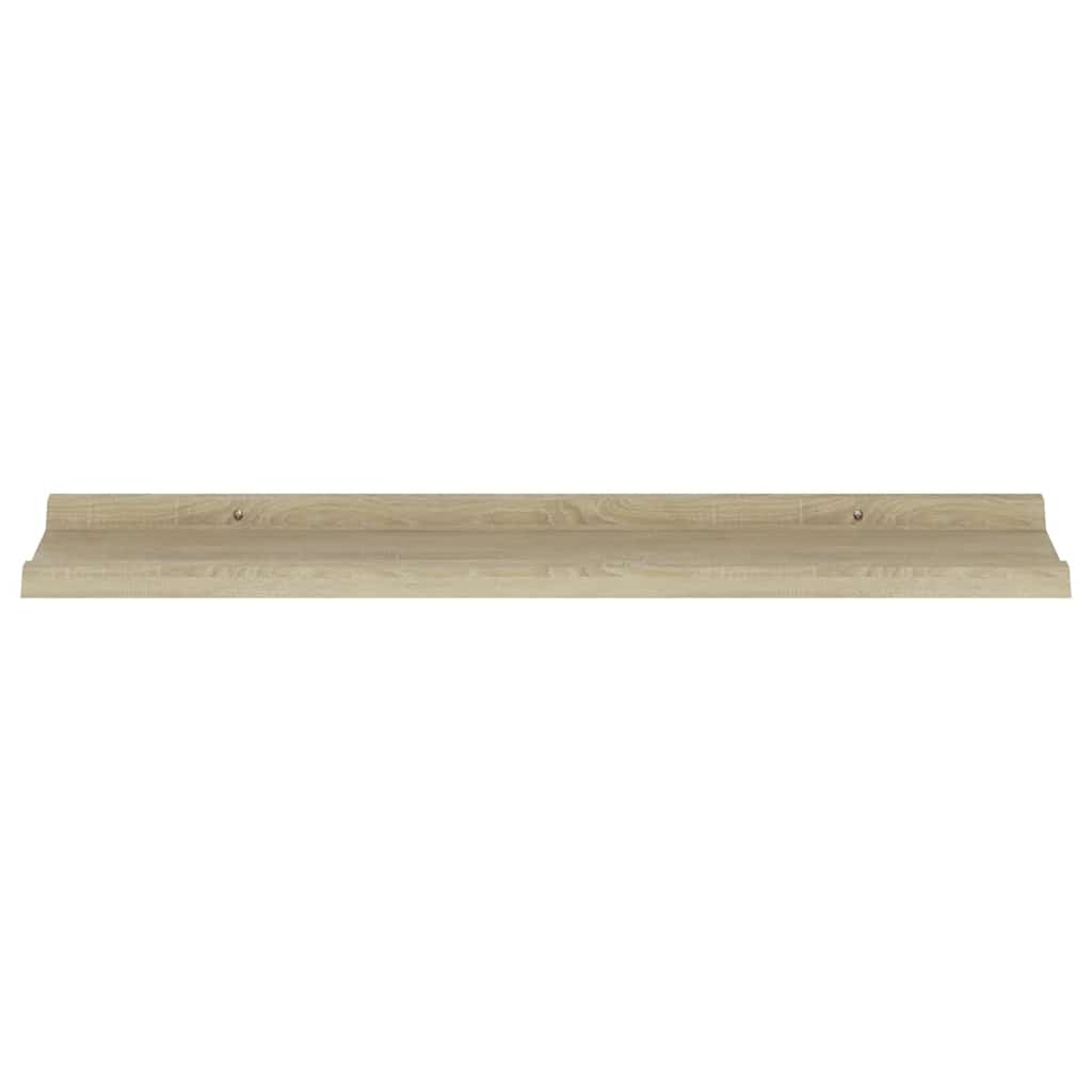 Wall shelves, 2 pcs, sonoma oak, 80x9x3 cm